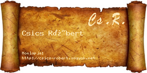 Csics Róbert névjegykártya