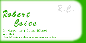 robert csics business card