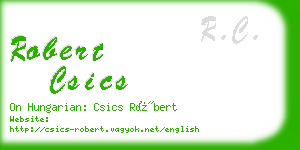 robert csics business card